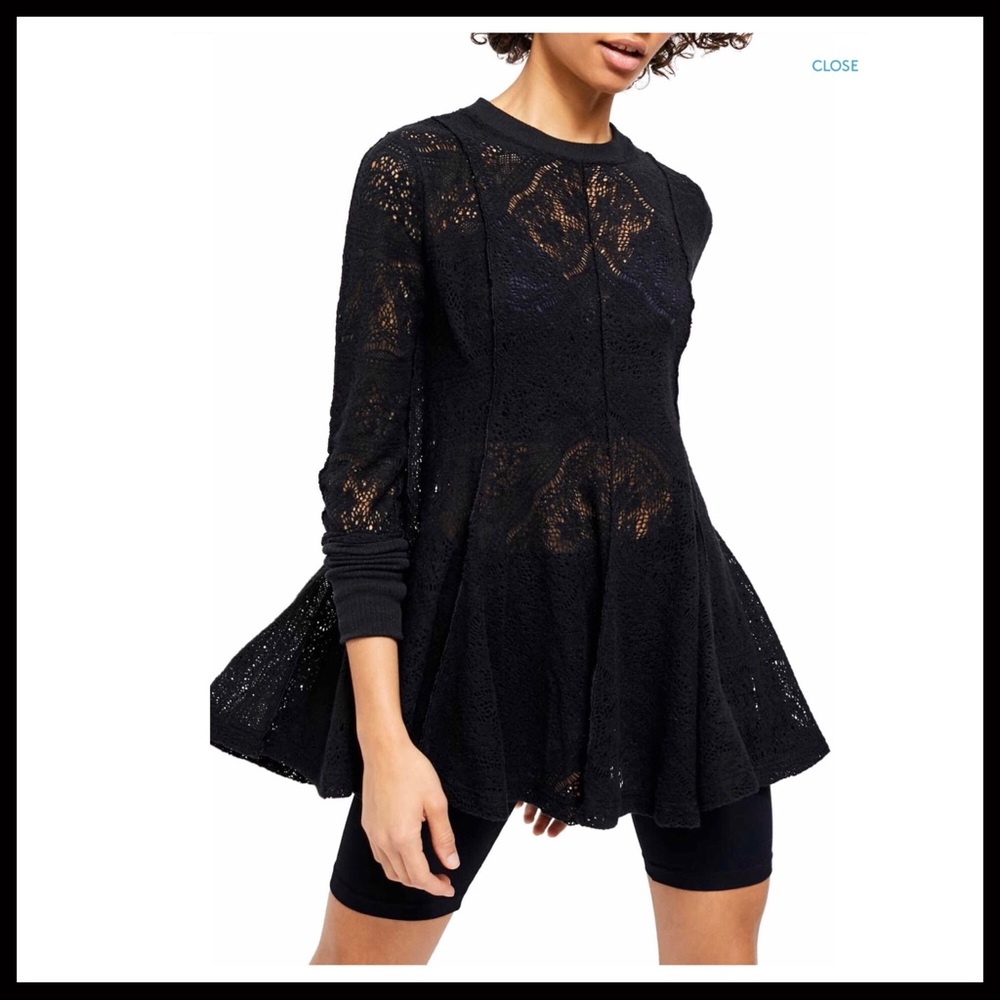 FREE PEOPLE BOHO TUNIC FLOWY A-LINE MINI DRESS A3C - Picture 14 of 16